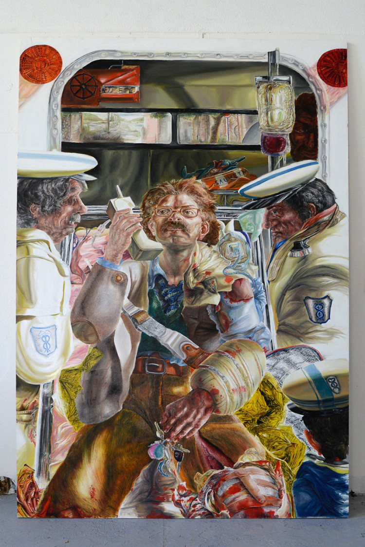 Toile de Juliette Righetti à Culture Mobile - l'expo, évènement MP2013