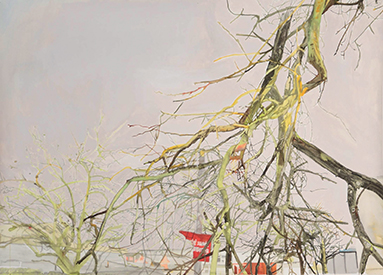 Sans titre, 2011 Aquarelle et encres sur papier, 205 x 112 cm