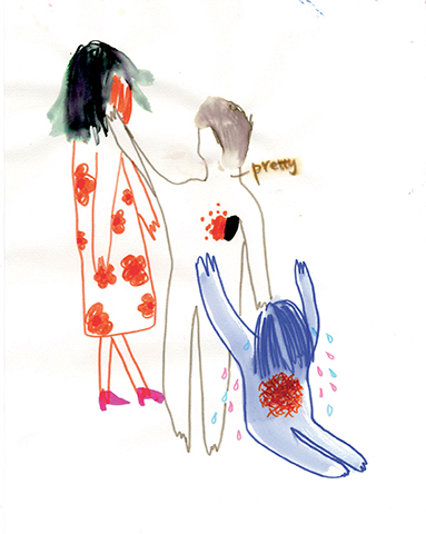 Begger, 2012 Feutre sur papier, format A3