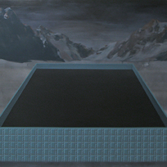 Paysage métaphysique, Juste milieu 1, 2011 Huile sur toile, 220 x 180 cm