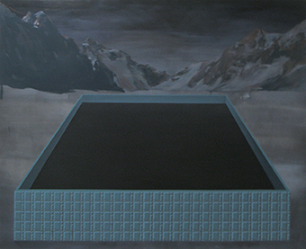 Paysage métaphysique, Juste milieu 1, 2011 Huile sur toile, 220 x 180 cm