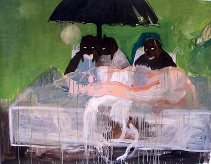 Death to pop / glory to pigs, 2010, 195 x 150 cm