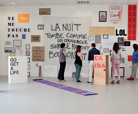 Vue d’ensemble, juin 2013 Techniques mixtes, dimensions variables