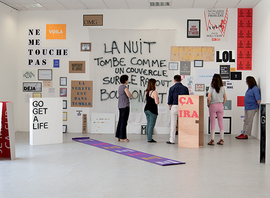 Vue d’ensemble, juin 2013 Techniques mixtes, dimensions variables