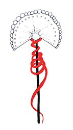 De la série Animalcule, 2011 Feutre sur papier, 25 x 25 cm