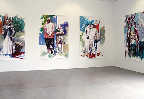 Sans titres, 2009, huiles sur papier, 220 x 150 cm