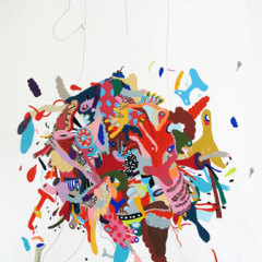 Géographie humaine - 2010 110/75 cm - gouache sur papier