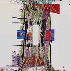 Sans titre, technique mixte sur papier, 350 x 250 cm, 2007