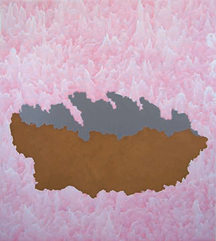 Ascension décue, glycérophtalique et pigment sur toile, 200 x 222 cm, 2007