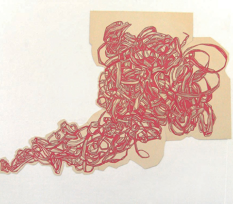 Blues in B / 2008 / acrylique sur papier cartonné / 228 x 323 cm