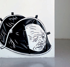 La danse des gants M. (détail) / 2008 / 150 x 150 cm / gouache papier