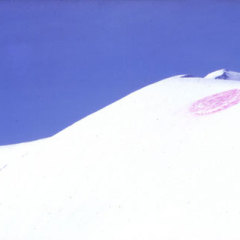 Restructuration spatiale n°3 1970 Colorant et sel, 3 cercles de 30 m, Cime de l'Authion Photographie Noël Dolla