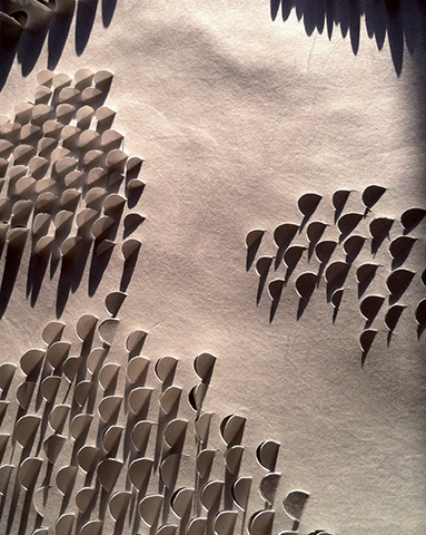 Tapis (détail), 2011 Tyvek, 400 x 400 cm