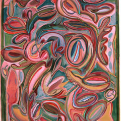 Sans titre, 2006 - série Bouturage Huile sur toile, 195 x 130 cm