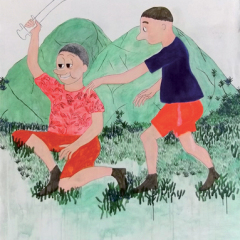 Sans titre, 2011 Acrylique sur papier, 150 x 150 cm