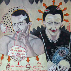 Soledad, 2001-2006 Techniques mixtes sur toile 90 x90 Photographie Laure Chaminas