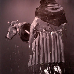 Cavalier n°2 - 2008 Huile sur toile, 230x190 cm