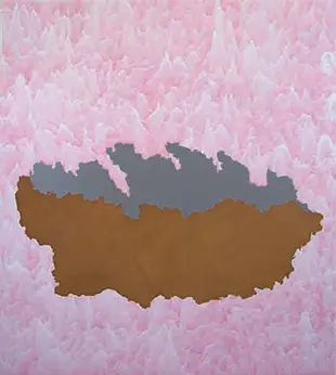 Ascension décue, glycérophtalique et pigment sur toile, 200 x 222 cm, 2007